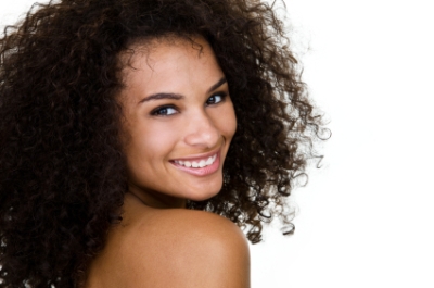 Smiling-curls-woman